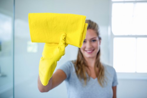 Local office cleaning in a Barnet commercial property hallway