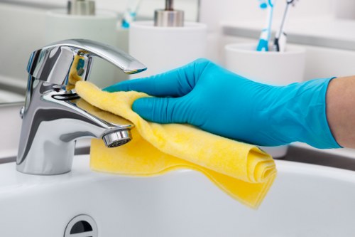 Local carpet cleaning process with stain treatment and extraction equipment