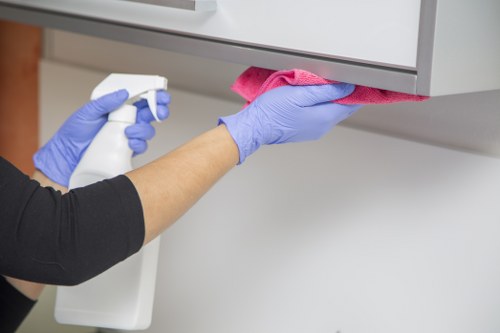 Local cleaner working in a Barnet flat or apartment building